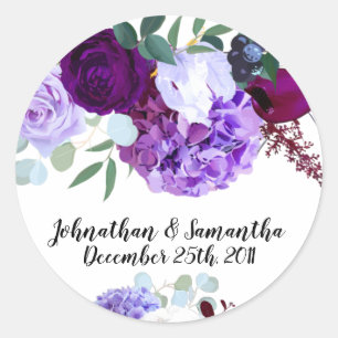 20 - 1,5" Lavanda de adesivos "Favor" Hibiscus no 