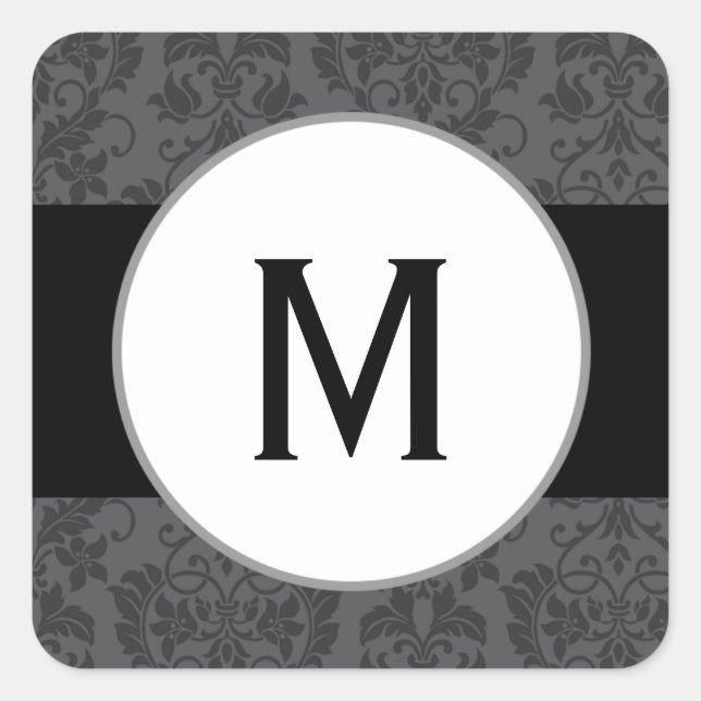 20 - 1,5" preto Gothi formal cinzento da etiqueta (Frente)