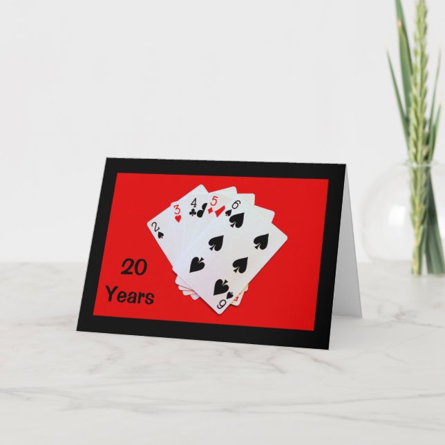 20 Anos É Um Grande Negócio! Cartão de Aniversário (Frente)