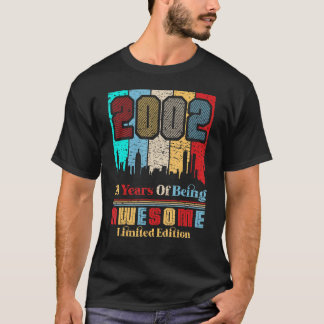 20 Birthday 2002 Retro Camisetas Vintage 20 Anos E