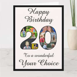 20 Birthday Happy 20 Texto e Modelo de Foto