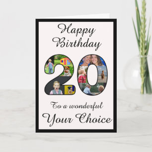 20 Birthday Happy 20 Texto e Modelo de Foto