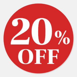 20% DE DESCONTO Adesivo Redondo Clássico Fundo Ver
