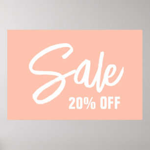 20% de Sinal de Venda, Poster de Venda Grande para