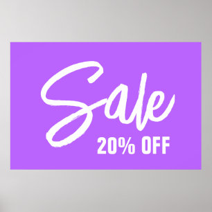 20% de Sinal de Venda, Poster de Venda Grande para