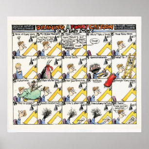 20 etapas fáceis a um poster engraçado do desenh