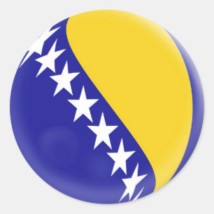 20 etiquetas pequenas Bósnia & bandeira de