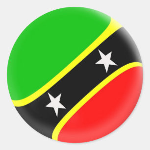 20 pequenos adesivos Santo bandeira Kitts & Nevis