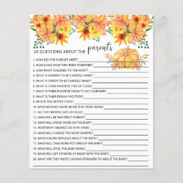 20 Perguntas sobre o jogo de chá de fraldas dos Pa