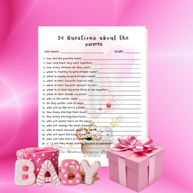 20 Perguntas sobre o Pai Bebê Animais Safari (Criador carregado)