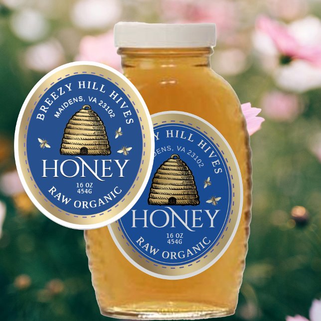 20 Skep Dourado com mel de abelhas em adesivo de 1 (Criador carregado)