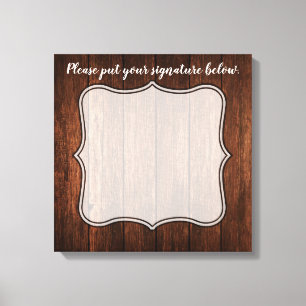 20"x20" de Canvas de Assinatura Barn Wood Country