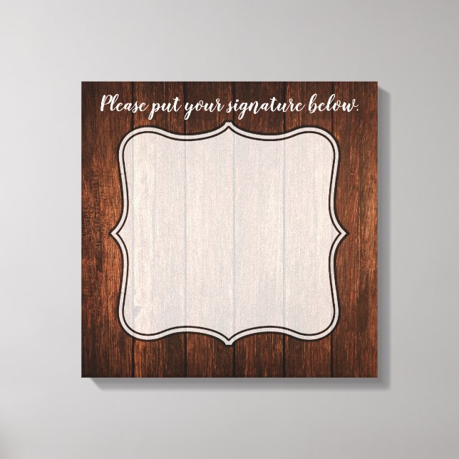 20"x20" de Canvas de Assinatura Barn Wood Country  (Frente)