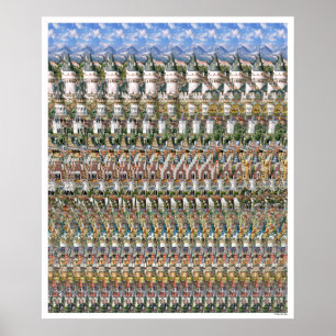 20"x24" "Castelo Neuschwantstein" 3D Poster