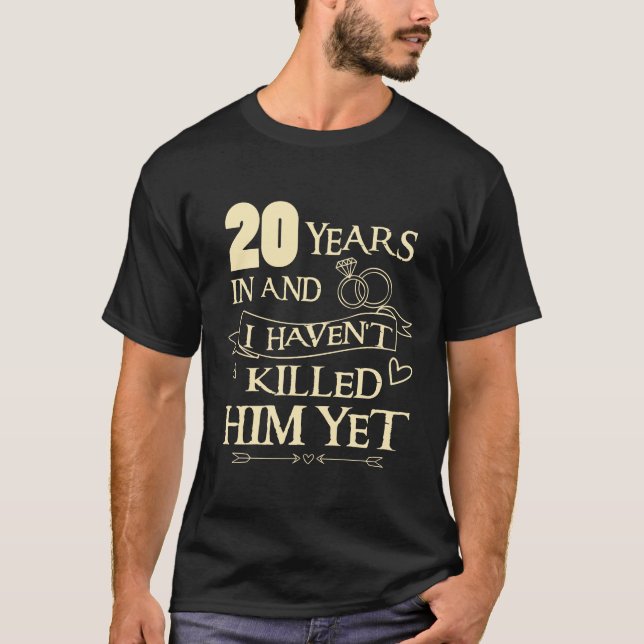 20o Camisa do aniversário de casamento para a (Frente)