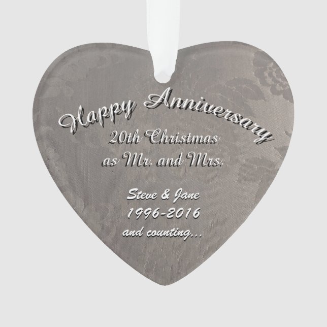 20o Ornamento do aniversário (Frente)