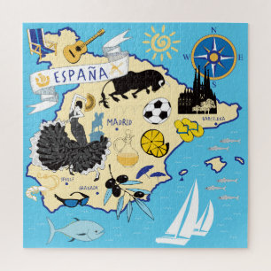 20x20 Mapa de Quebra-cabeça de Espanha para Pessoa