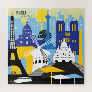 20x20 Quebra-cabeça de Paris Skyline para Pessoas 