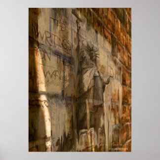 20x28 "The Escrevendo's On The Wall" Poster políti