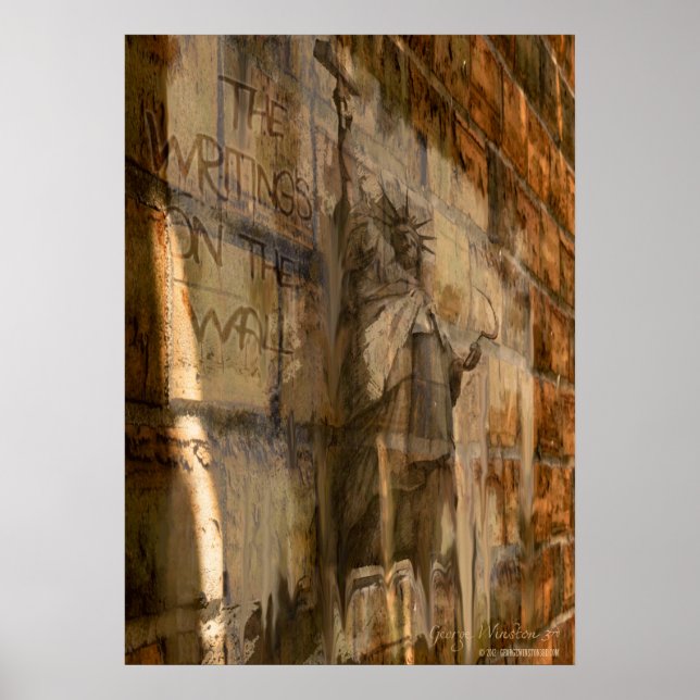 20x28 "The Escrevendo's On The Wall" Poster políti (Frente)