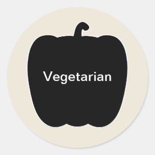 20x Adesivos Escolha de refeições Vegetariana