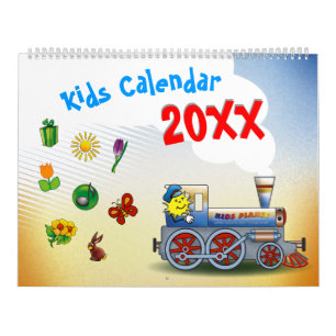 20XX - Calendário Colorido para Crianças