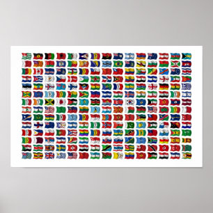210 Bandeiras do Mundo - Poster