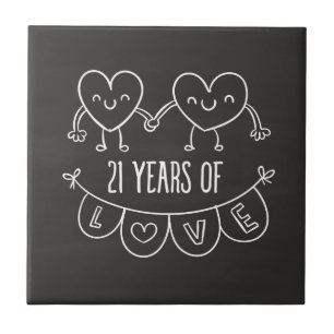 21 Aniversário da rua Gift Chalk Hearts
