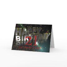 21 E HORA PARA CARTÃO DE ANIVERSÁRIO DIVERTIDO