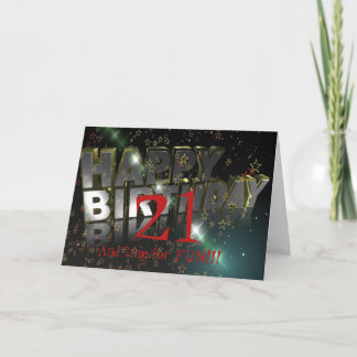 21 E HORA PARA CARTÃO DE ANIVERSÁRIO DIVERTIDO