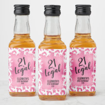 21 e Leopardo Branco Rosa Legal Mini Personalizado