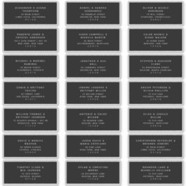 21 Etiquetas de Endereço de Convidado Preto e Bran