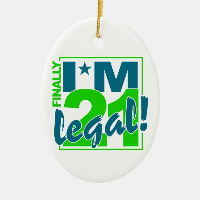 21 & o ornamento LEGAL, personaliza (Frente)