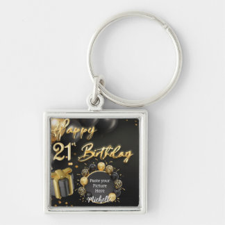 21rua de Aniversário Feliz Chaveiro de Souvenir