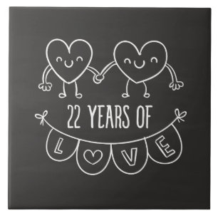 22º aniversário do Gift Chalk Hearts