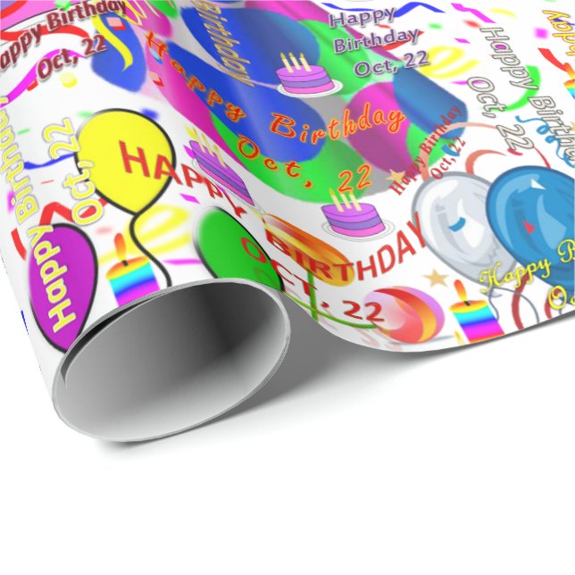 22 de outubro, papel de embrulhamento do presente  (Ponta do rolo)