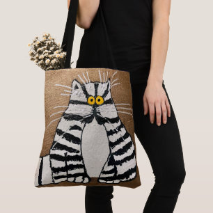 249 - Botero's cat - Tote Bag