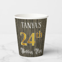 24.a Festa de aniversário — Óculos Dourados Faux e