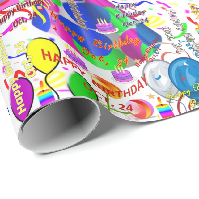 24 de outubro, papel de embrulhamento do presente  (Ponta do rolo)