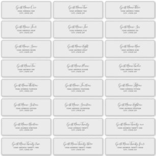 24 Etiquetas de Endereço de Convidados de Casament