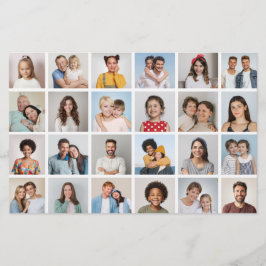 24 Folheto/Placa de cor editável com colagem de fo