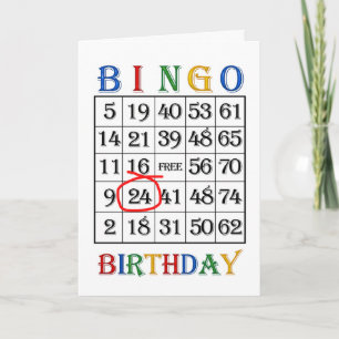 24.o Cartão Bingo de Aniversário