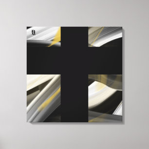 24x24" Arte Abstrata Tendência Canvas Preto Branco