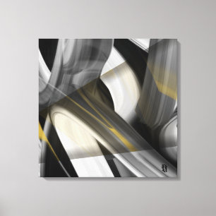 24x24" Arte Abstrata Tendência Canvas Preto Branco