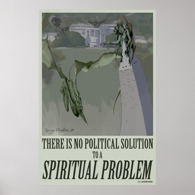 24x36 Problema espiritual Poster político (Frente)