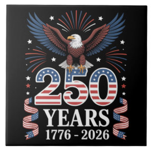 250º Aniversário EUA 1776 2026 Águia Patriótica