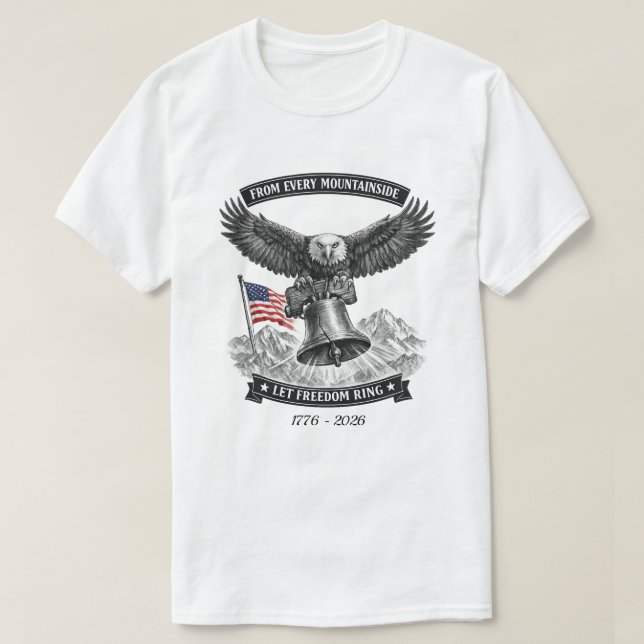 250 Anos EUA -28a Camiseta (Frente do Design)