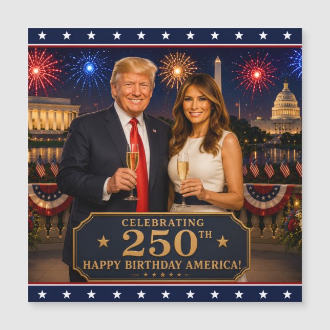 250 EUA Trump Melania Semiquincentenário 1776 (Frente)