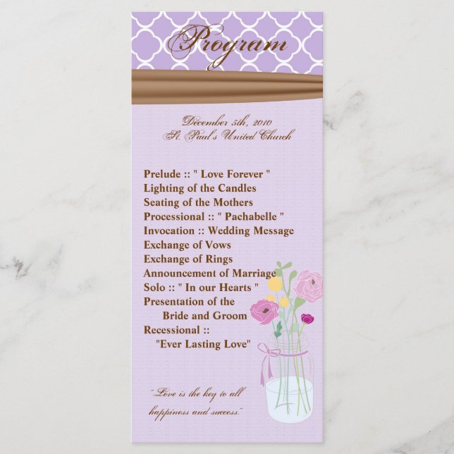 25 4x9 Flores de Mason Jar no Programa Casamento (Frente)