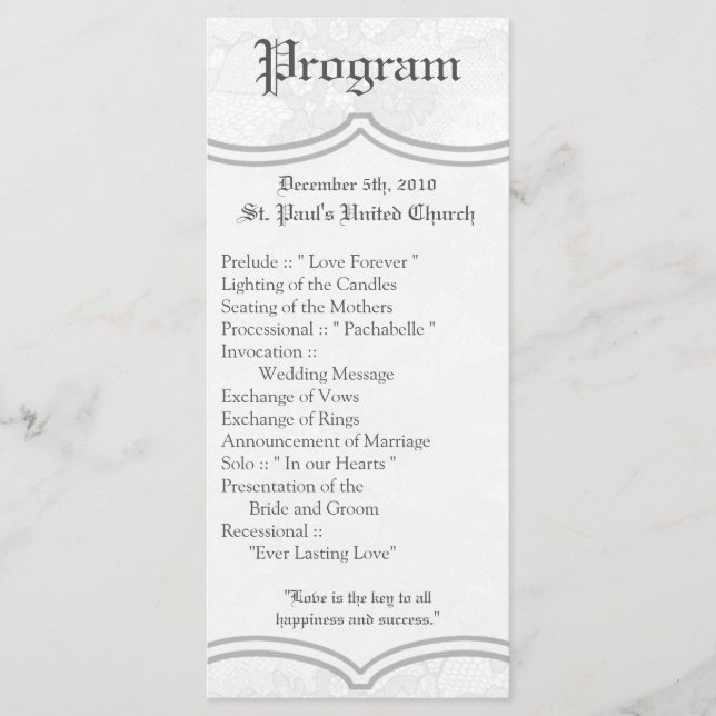 25 4x9 Impressão do Programa Casamento (Frente)